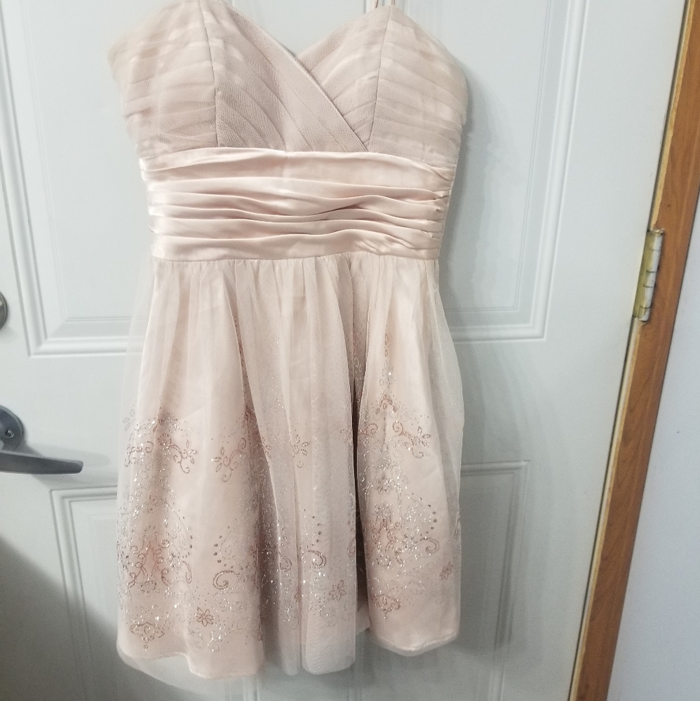 Cream spaghetti strap corset back dress size 2